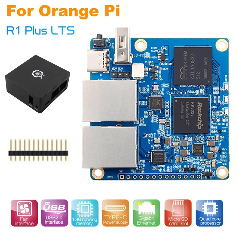 

Для Orange Pi R1 Plus LTS макетная плата + чехол 1 ГБ DDR3 Rockchip RK3328 с открытым исходным кодом, работает на Android 9/Ubuntu/Openwrt OS