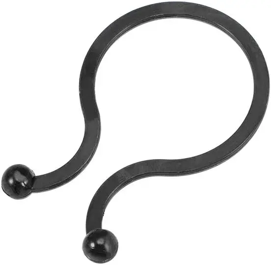 

Tcenofoxy Twist Lock Cable Wire Ties Nylon U Shape Save Place 18mm Dia Black 100pcs