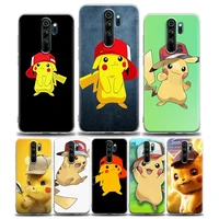 anime pikachu pokemon phone case for redmi 8 8a 7 9 9c y3 k20 k30 k40 note 7 8 9 10 8t pro soft silicone case pikachu