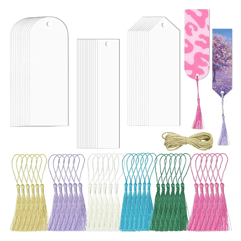 

73Pcs Acrylic Bookmarks Blanks,Sublimation Acrylic Book Markers, Projects Sublimation Accessories for Women