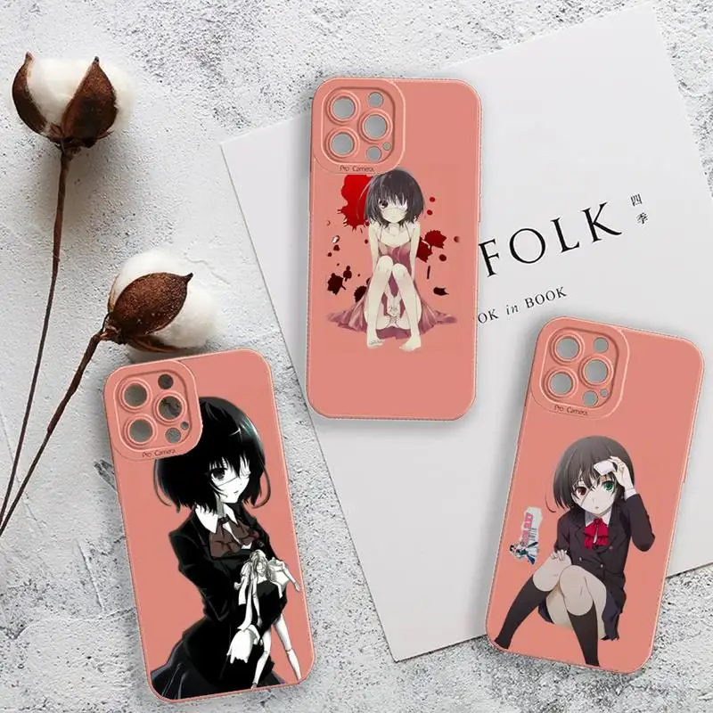 

Mei Misaki Another Phone Case For iPhone 13 12 11 Pro MAX Mini X XS XR 7 8 Plus Camera Lens Liquid Silicone
