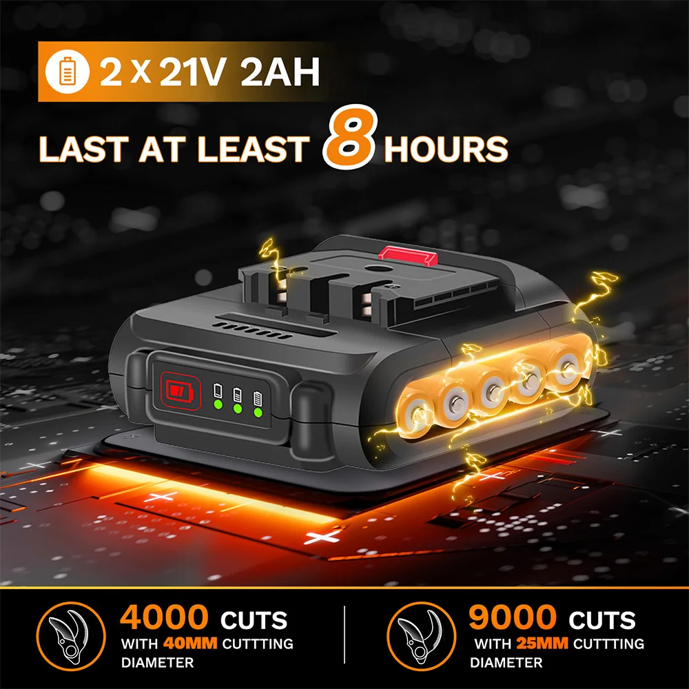 Электрический секатор садовые ножницы инструменты 21 в 30 мм аккумуляторная