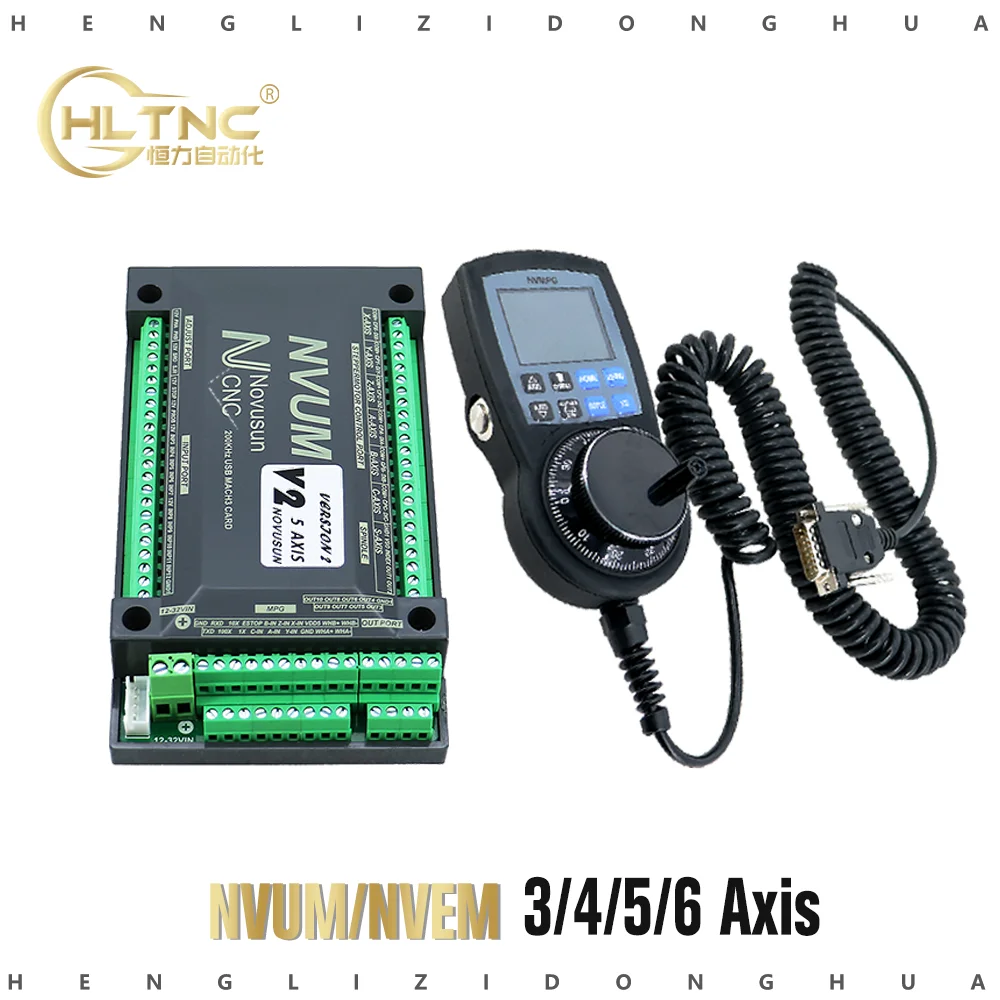 CNC Mach3 NVUM USB/ Ethernet NVEM Breakout Board + NVMPG 6axis Handwheel With LCD Display 6 Axis MPG For DIY Router NEWCARVE | Инструменты