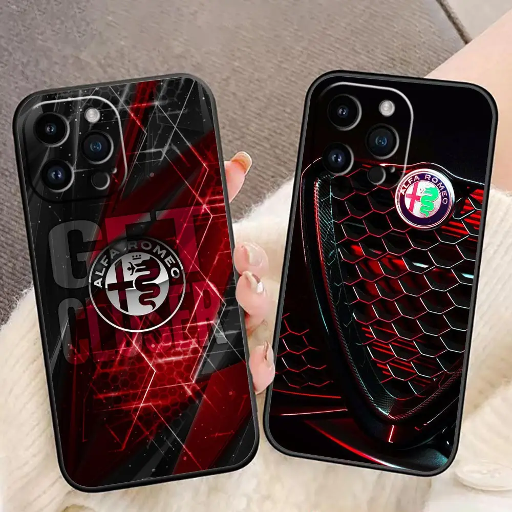 Роскошный чехол с низким уровнем нажатия A-Alfa Romeo, чехол для iphone Apple 14 13 12 11 Pro XS Max Mini X XR SE 8 7 6S 6 Plus, чехол, оболочка