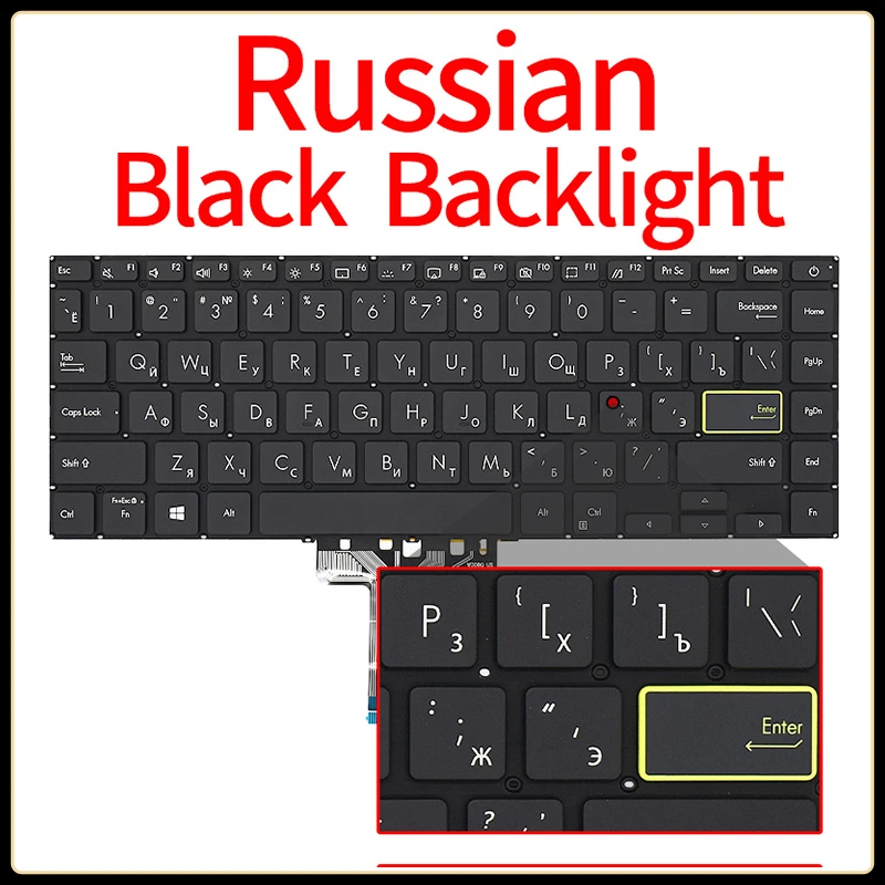 US/RU/русский/корейский ноутбук с клавиатурой для ASUS X421 S433 M433 M4050F M4100I redolbook14I V4050F E410M