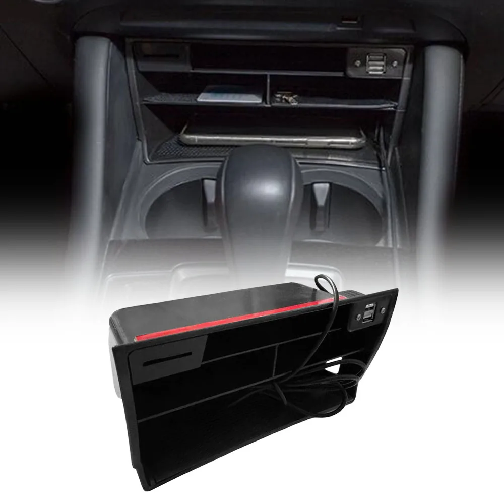 

Для Mazda 3 Axela BP 2019 2020 2021 2022, многофункциональный ящик для хранения на центральной консоли, крышка USB
