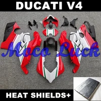 motorcycle abs italian tri color fairing kit for ducati v4 v4s 2020 2021 2022 bodywork fairings set red white