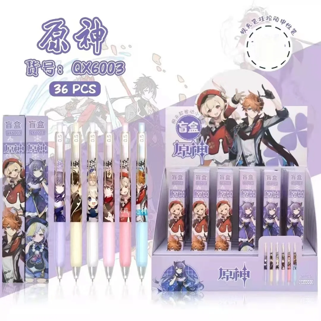 

1 шт. 2023 аниме Genshin Impact Venti Klee Zhongli Qiqi 0,5 мм гелевая ручка игрушка учебные канцелярские принадлежности подарок Коллекционная ручка