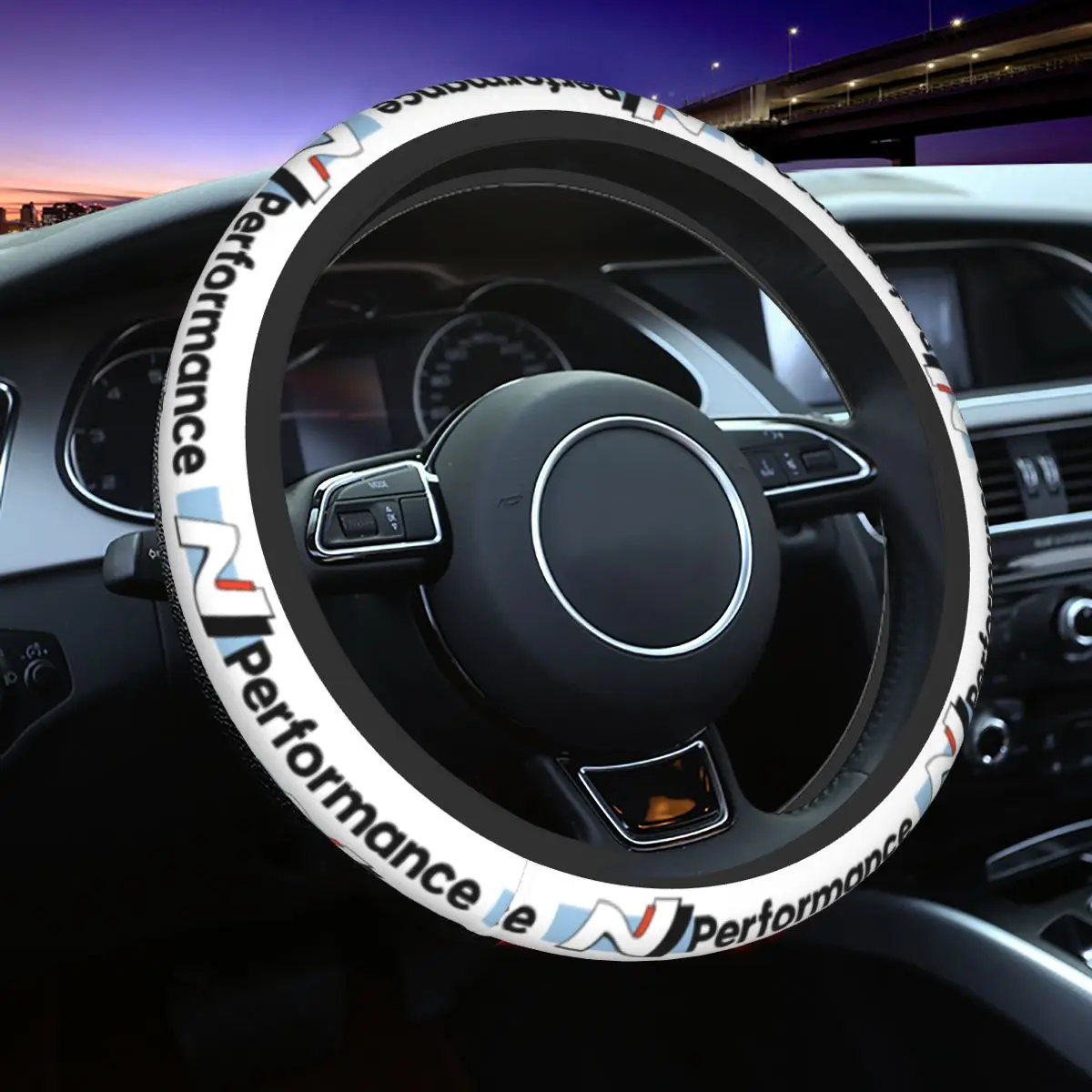 

38cm Car Steering Wheel Cover Hyundais N Performance Soft Car-styling Colorful Auto Accessories