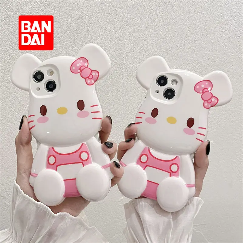 

Bandai Disney 3D Phone Case for iPhone 13Pro 12 12Pro 11 Pro X XS Max XR 7 8 Plus Cartoon Back Covers Kawaii Soft Fundas