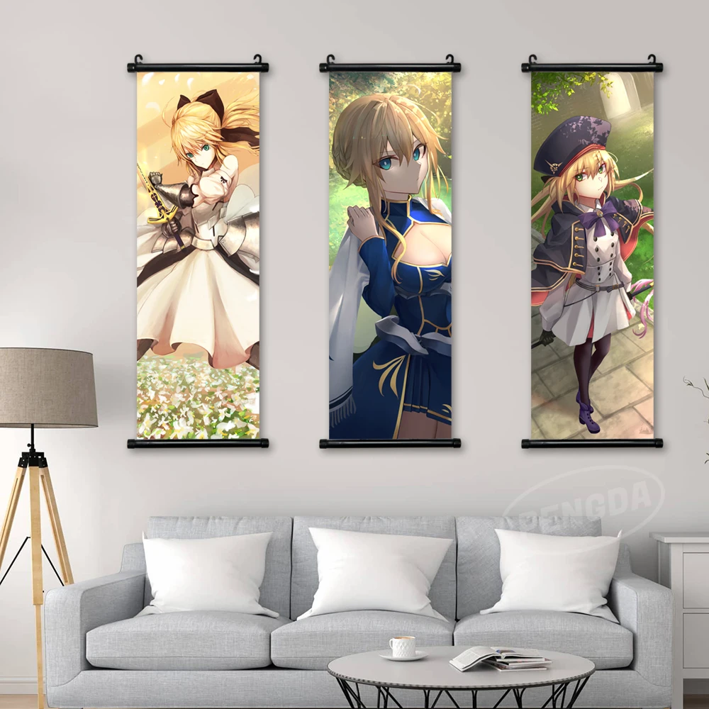 

Настенное Изображение Fate Grand Order, картины на холсте, Жанна д/Дук (альтер), картина, печать, плакат, Висячие прокрутки, кольцо, украшение для дома