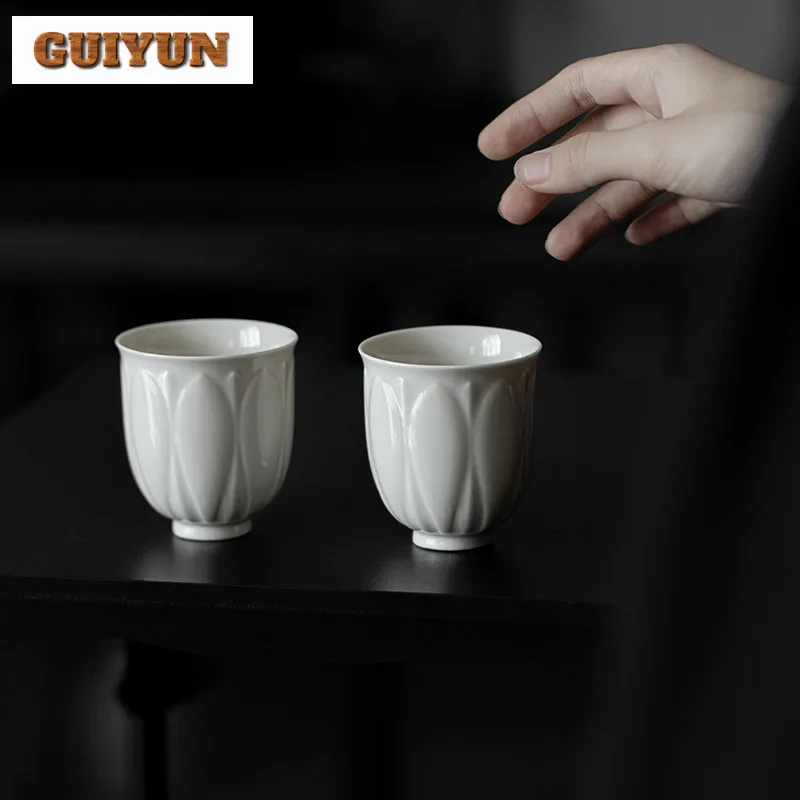 Керамическая чашка в стиле ретро для лепестков лотоса 100 мл