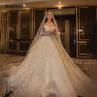 luxury saudi arabic wedding dress off the shoulder lace beading handmade bridal gown princess dubai wedding gown custom made