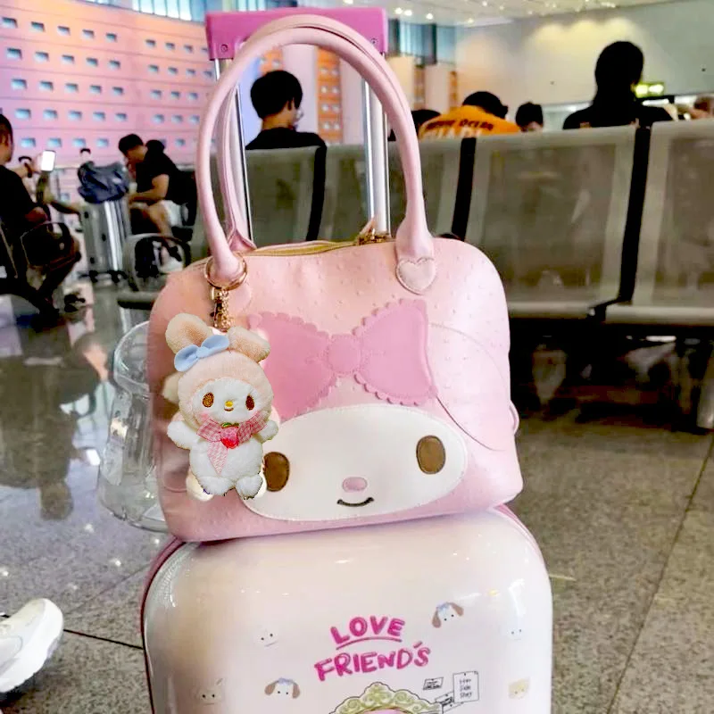 

Сумка-тоут Sanrio Mymelody Kawaii женская с сердечками, Большая вместительная Женская сумочка, универсальная дорожная сумка, сумка на плечо