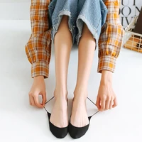 ladies summer boat socks half foot short suspenders cotton high heeled shoes all match invisible thin section no heel forefoot