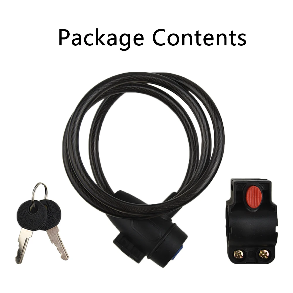

Bike Lock Chain Key Bicycle Cycling Security Steel Wire Cable Locker Motorcycles Portable Sturdy High Strength