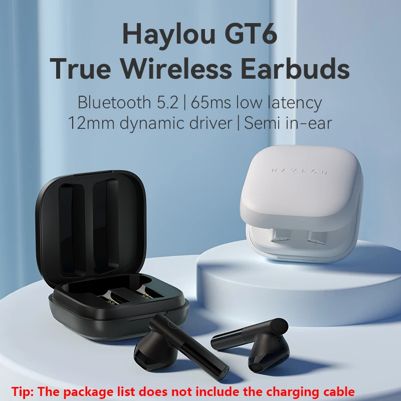 

XIAOMI Haylou-auriculares inalámbricos GT6 tws con Bluetooth 5,2, cascos AAC de baja latencia para jugadores