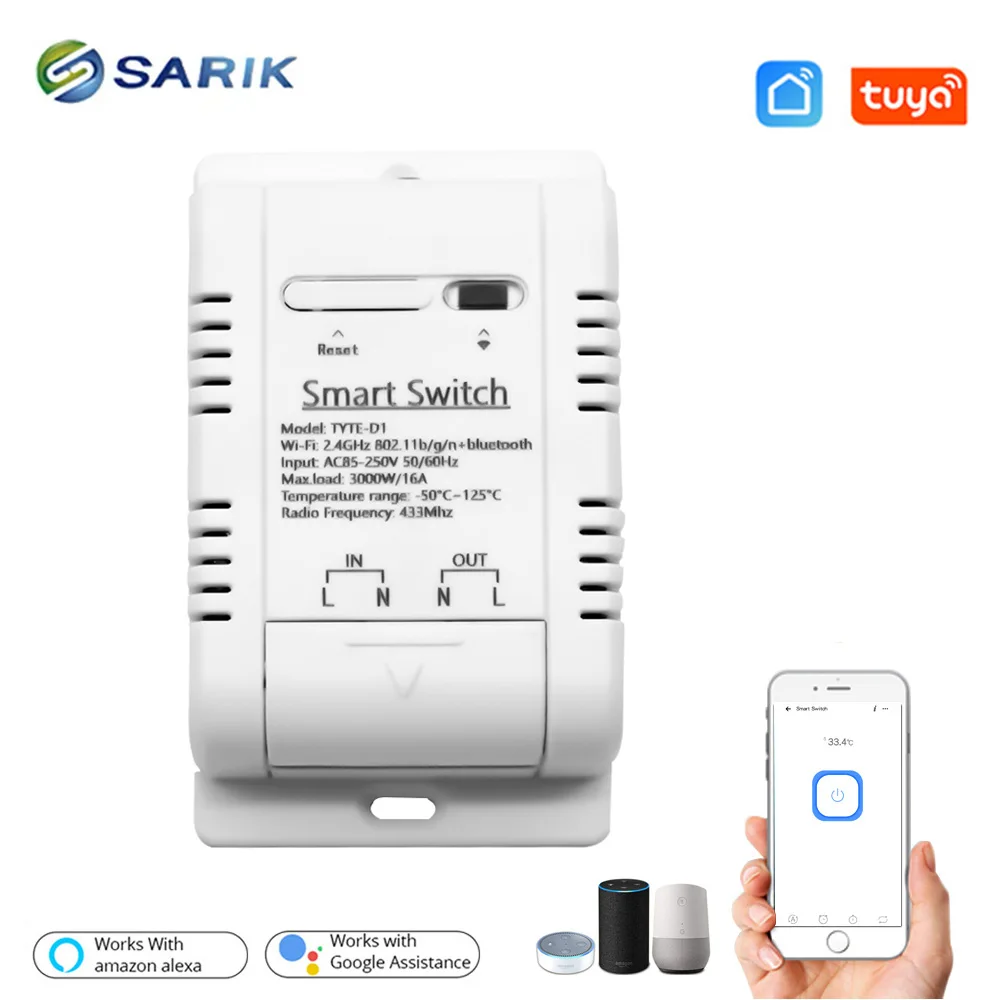 

Умный Wi-Fi Термостат Tuya 16A 3000W С Голосовым Управлением Для Домашней Автоматизации, Мониторинга И Управления