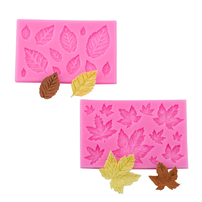 

Tree Leaves Maple Silicone Mold Fondant Molds Cake Decorating Tools Chocolate Gumpaste Mould Cupcake Topper Candy Clay Moulds