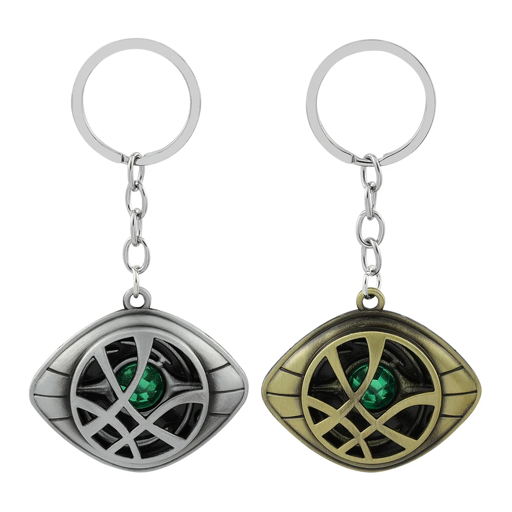 

Mysterious Artifact Eye Of Agamotto Keychains Marvel Avengers Superhero Doctor Strange Keyrings Vintage Pendant Key Holder