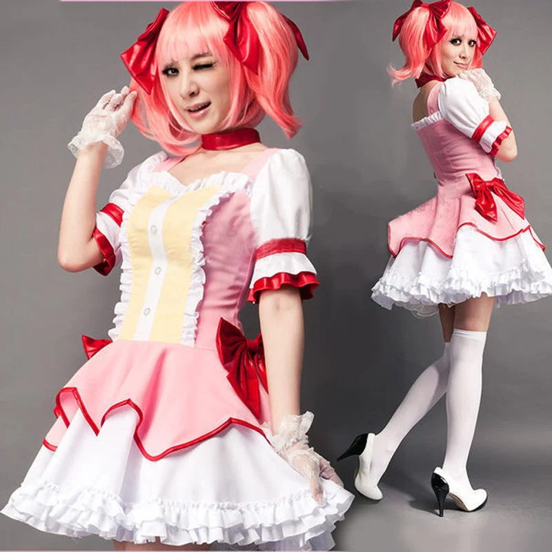 

Anime Magical Girl Puella Magi Madoka Magica Cosplay Costumes Halloween Costumes for Women Vestido Lolita Dress Role Play Suit