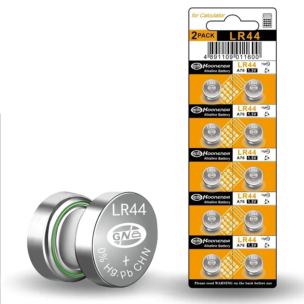 Фото Щелочная кнопочная батарейка LR44 AG13 1.5V 160mAh 10-50 шт. 357 SR44 LR1154 для часов, калькулятора, игрушек, пультов ДУ №5