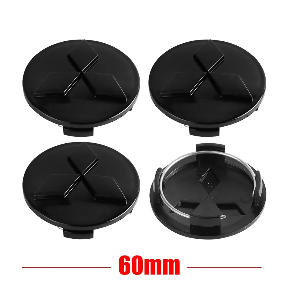 

4Pcs 60MM Car Wheel Center Hub Cover Logo Cap Decor Accessory For Mitsubishi Asx Outlander Xl 3 Lancer Ralliart L200 EX10 Pajero