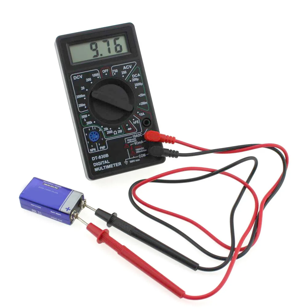 

1pc LCD Digital Multimeter DT-830B Measuring Device Test Cable Continuity Tester Practical Digital Multimeter (without Battery)