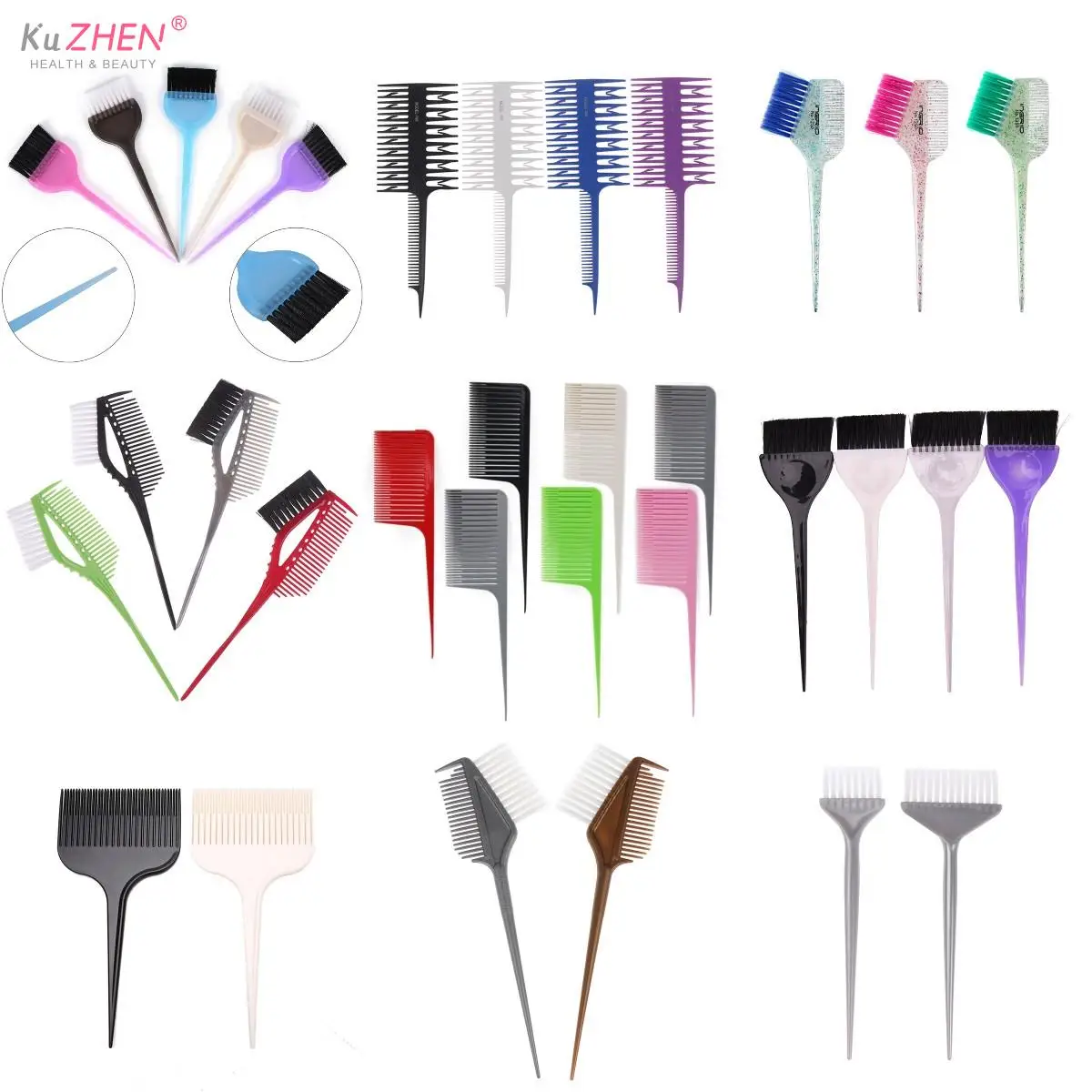 Rhinestone Handle Natural Hair Brushes Resin Fluffy Comb Barber Hair Dye Hair Brush Hair Dyeing Hair Bleach Tint Hair Dye Brush