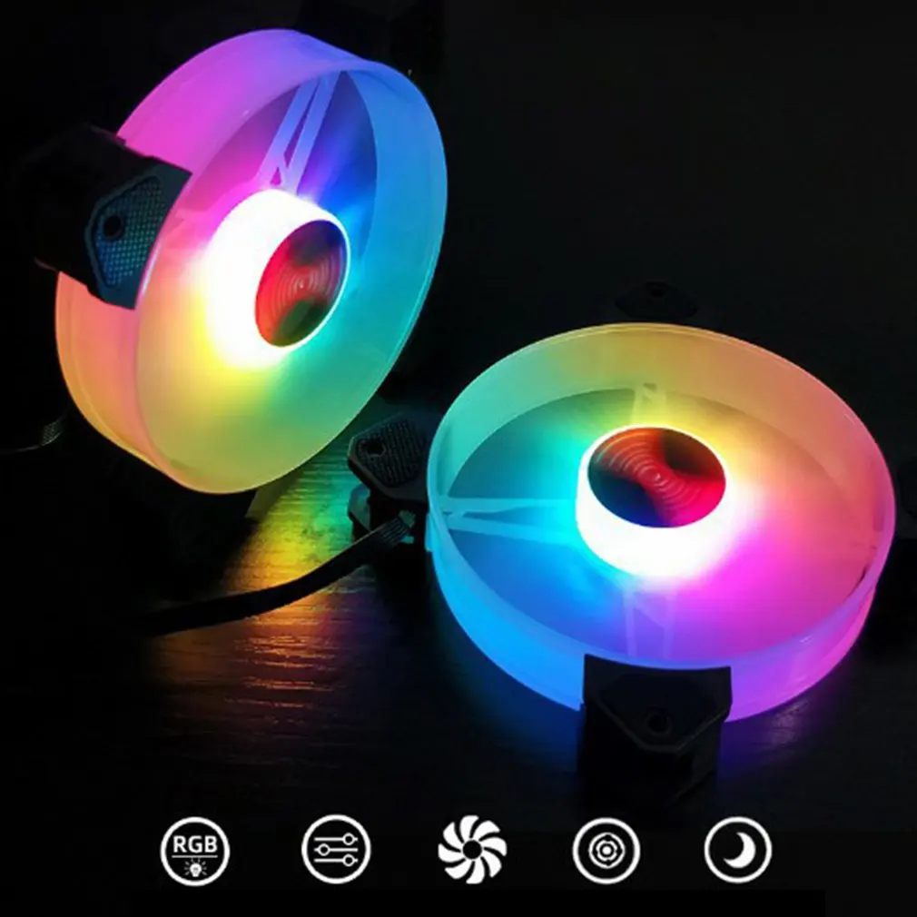 

6 Pin 120mm Computer Case Fan Silent 12CM Fan CPU Cooling RGB Quiet PC Cooler Fan Case Fans 12V DC Adjust Fan Speed