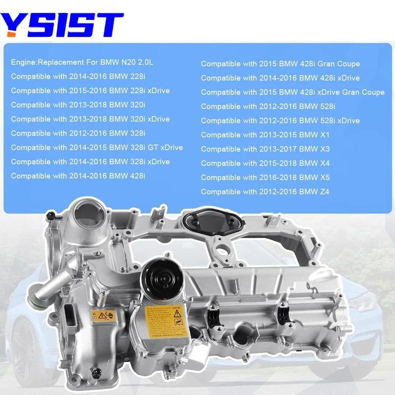 Алюминиевая крышка клапана N20 для BMW 228i 320i 328i 428i 528i X3 X4 X5 X1 Z4 2.0L L4 11127588412