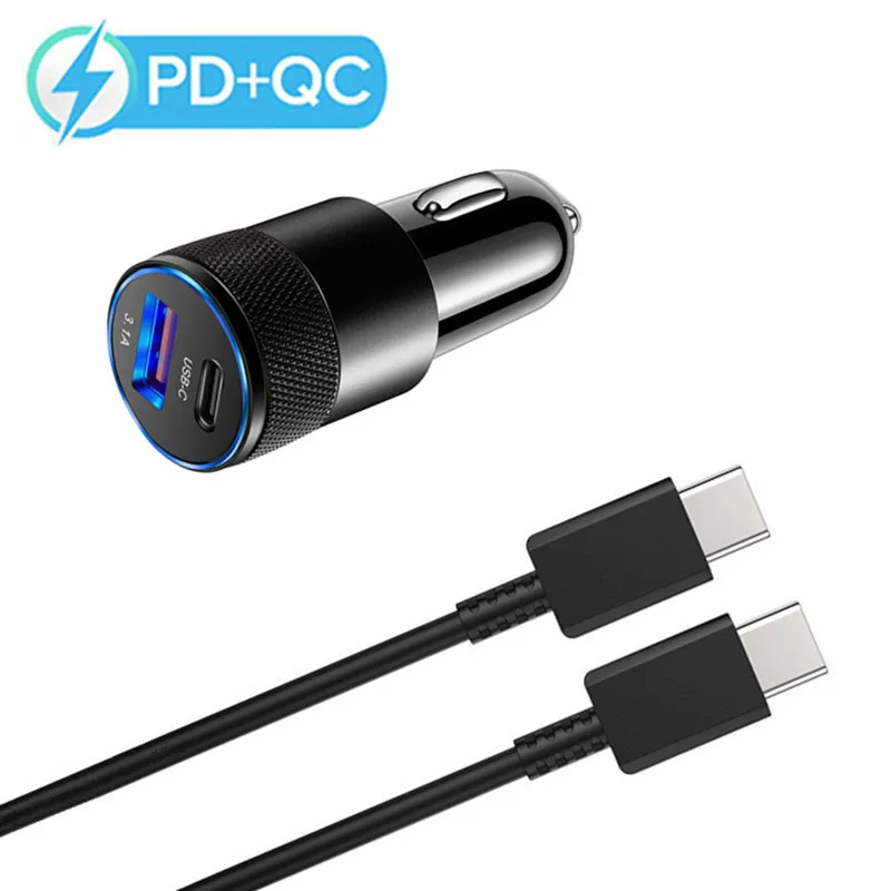 

Адаптер USB C PD для iphone 12 Xiaomi 11T, автомобильное зарядное устройство для Samsung S22 A12 Realme GT 3A, кабель для быстрой зарядки с Type C на Type C