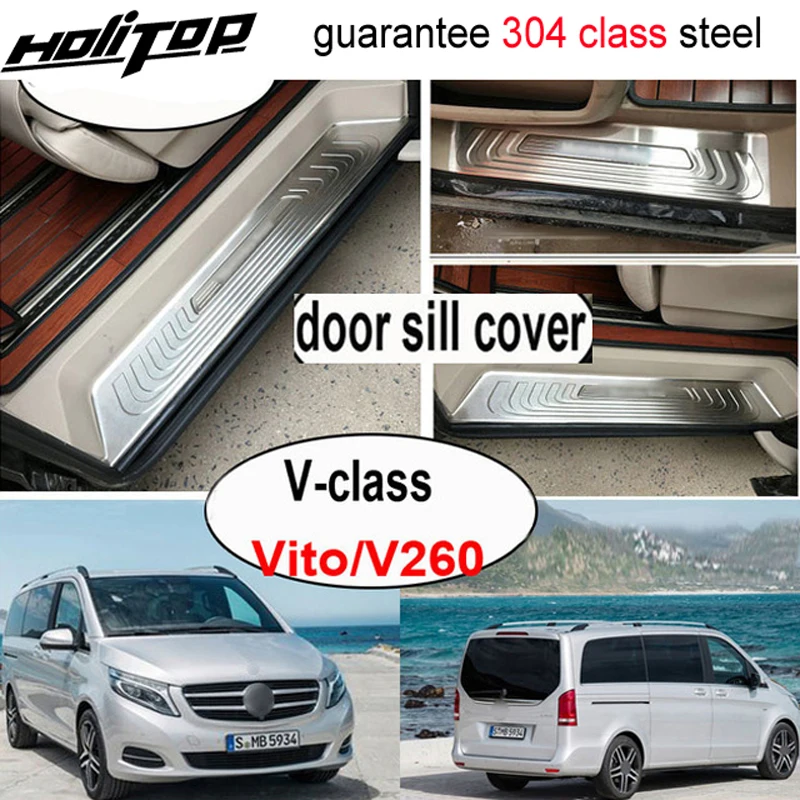 Фото Защитная пленка заднего бампера, порог порога для Mercedes-Benz W447 V-class V260 Vito, лучшая нержавеющая сталь 304, ночная ржавчина навсегда №4