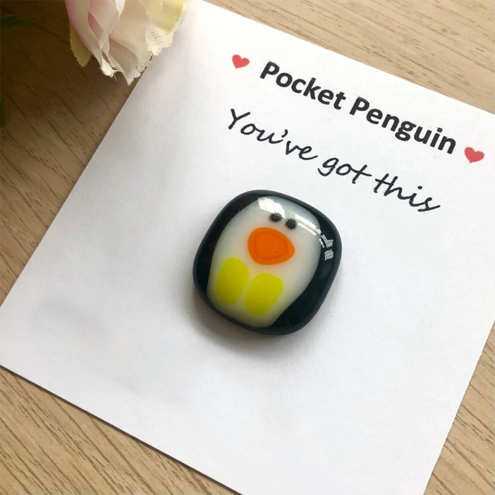 

Pocket Penguin Mini Cute Hug Anniversary Home Ornament Kids Adults Friend Teacher Gifts With Greeting Card Valentines Day Party