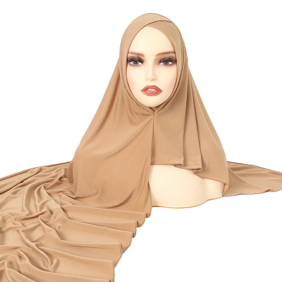 Человой крест Джерси Хиджаб Мусульманский мгновенный шарф Амира Исламский