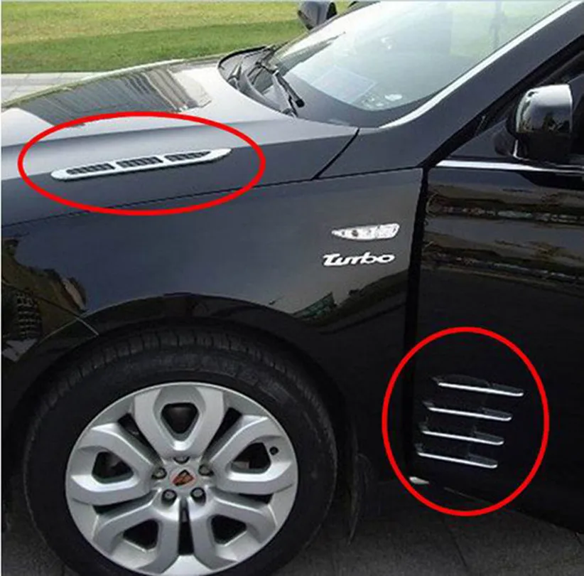 

2 шт., декоративные вентиляционные отверстия для капота автомобиля