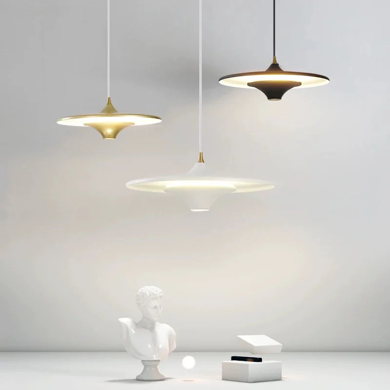 

Nordic restaurant LED chandelier dining table hanging lamp 1 head UFO bedside bar bedroom bar home decor indoor lighting fixture