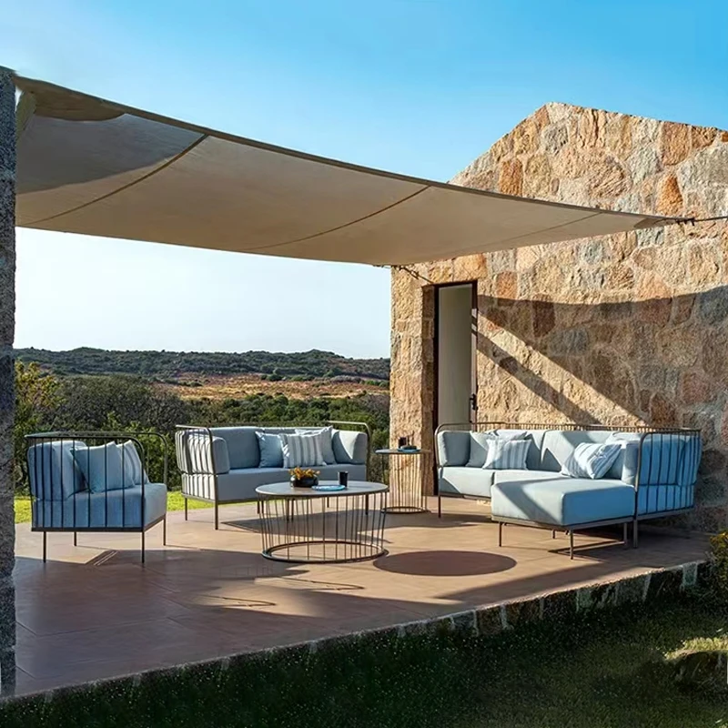 

Outdoor simple leisure courtyard garden sofa high-end custom villa aluminum design furniture combination