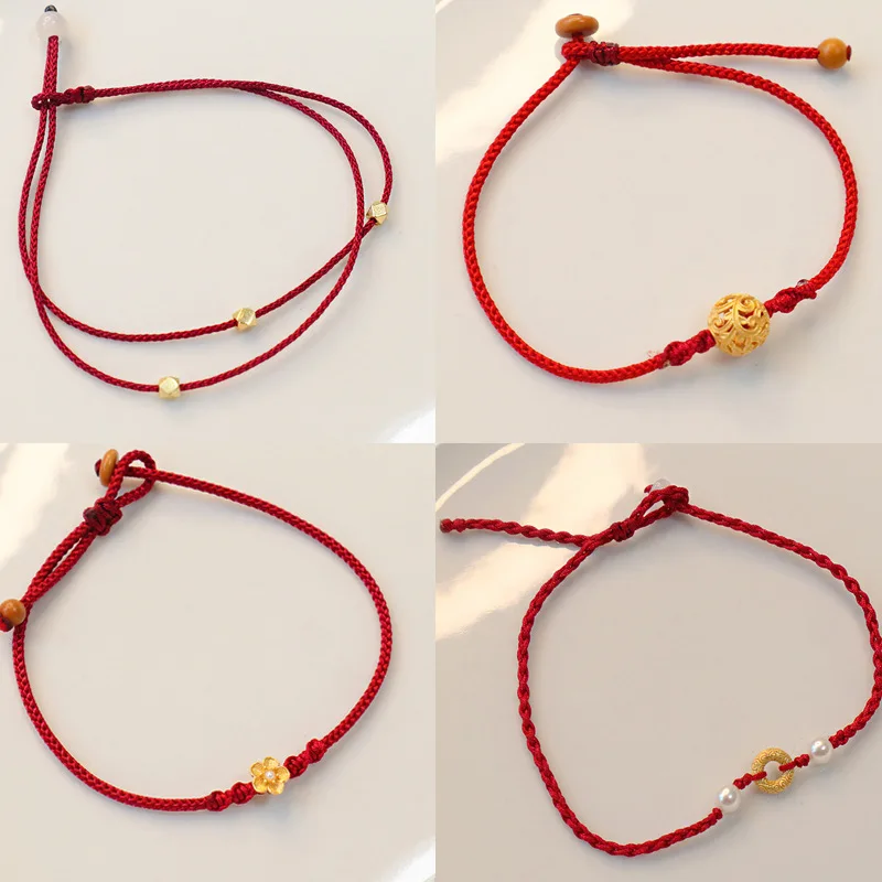 

Браслет из серебра S925 пробы с шнурком, Плетеный ручной ремешок, полные аксессуары, регулируемая ручная работа