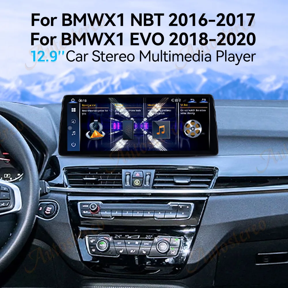 Carplay 12 9-дюймовый Qualcomm для BMW X1 F48 2016-2020 Ultra Dual BT Android 13 Автомобильный мультимедийный