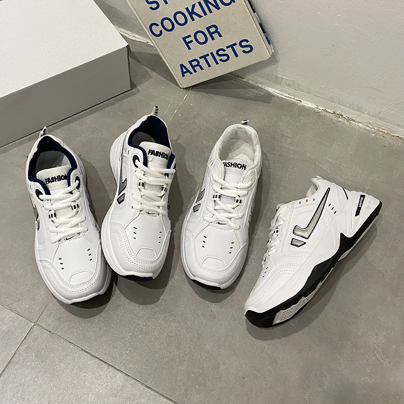 Кроссовки женские на платформе Вулканизированная подошва толстая теннисная