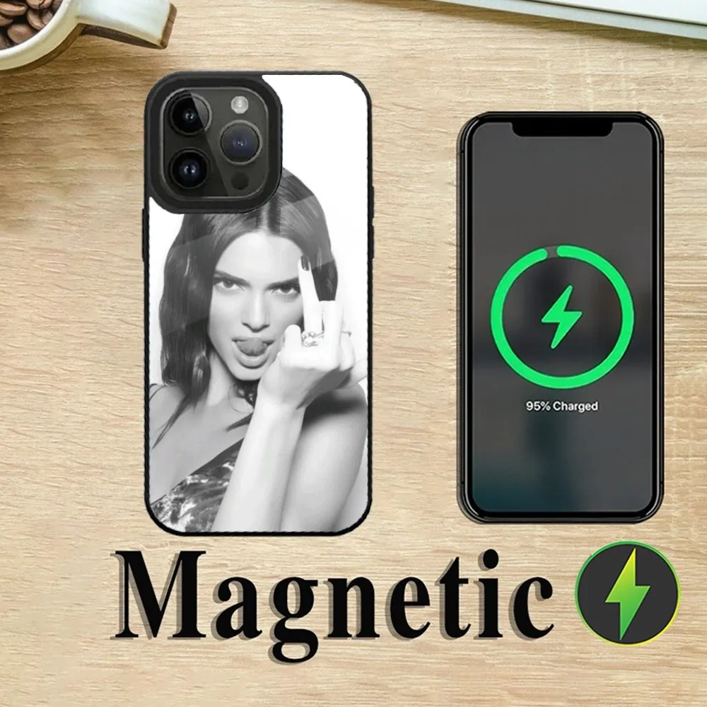 Sexy Girl K-Kendall J-Jenner Phone Case For iPhone 16 15 14 13 12 11 Plus Pro Max Mini Magsafe Magnetic Wireless Charging
