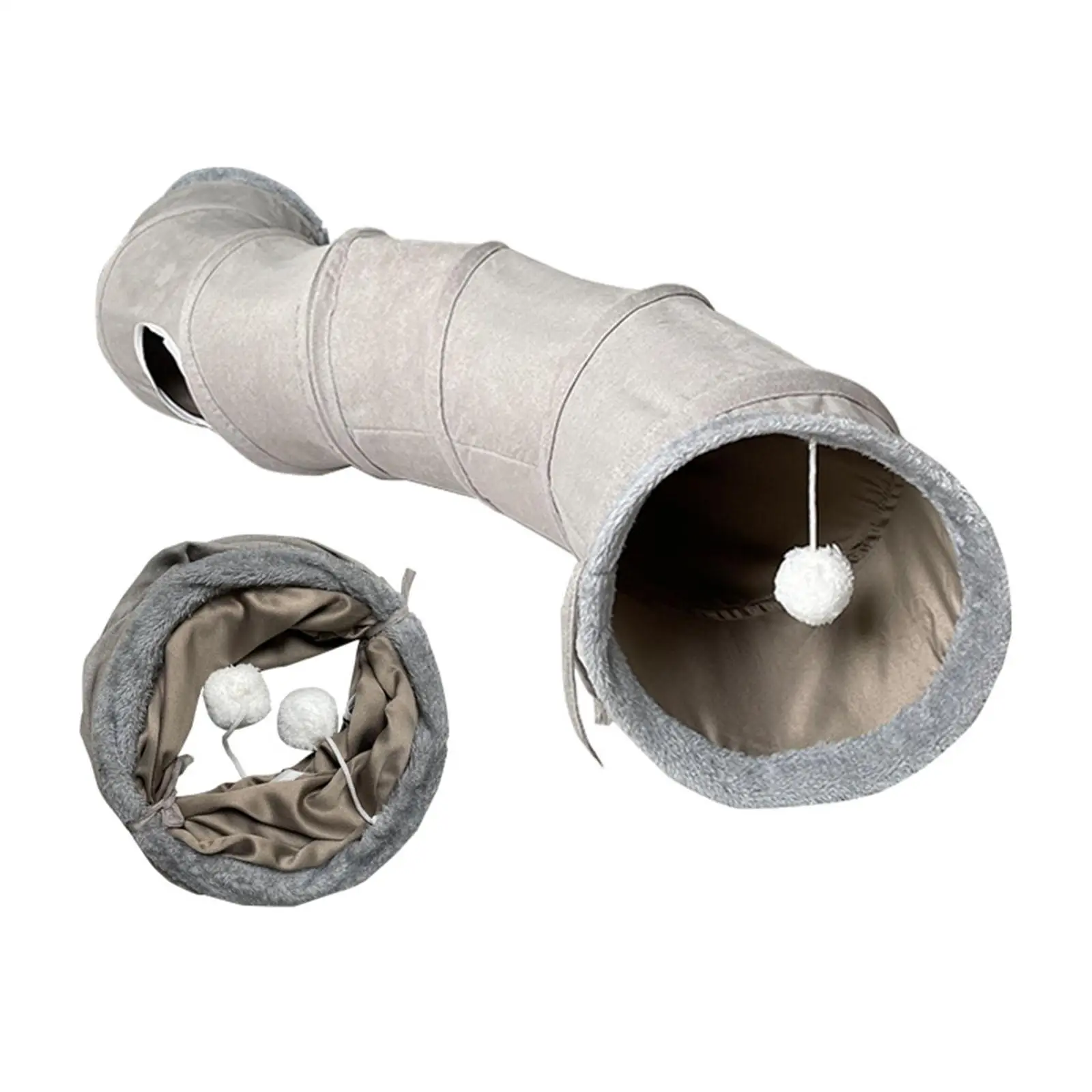 

Складной туннель для кошек, с отверстием для котят, S-образный тоннель для домашних животных, 10,63 дюйма в диаметре, игрушка для игр
