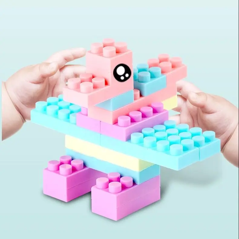 

Новые милые детские блоки, детские игрушки, мягкий клей, большие частицы, собранные головоломки для мальчиков и девочек