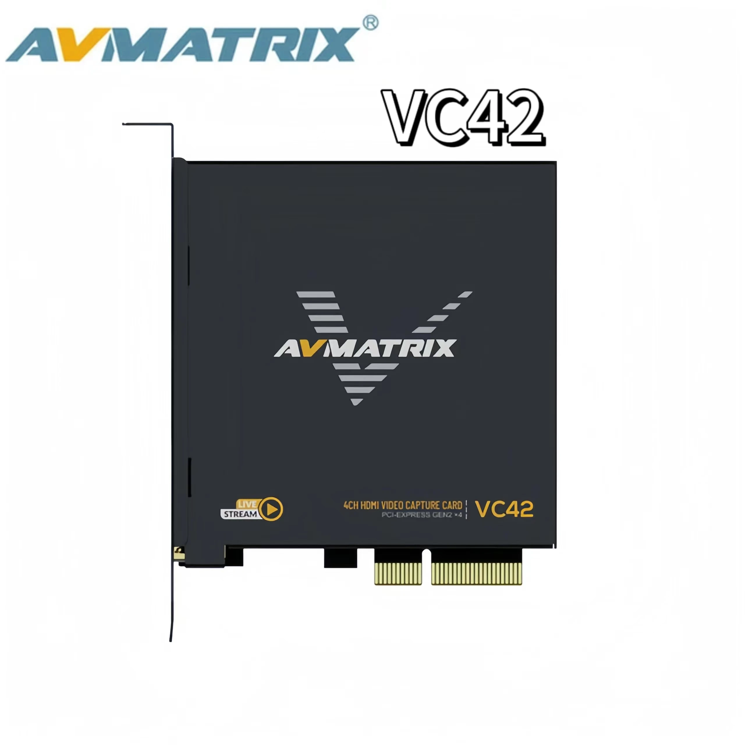 AVMATRIX VC42 VC41 Неспрессованная 4-канальная карта видеозахвата HDMI PCIE для OBS/Potplayer/XSplit/vMix