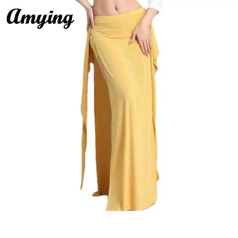 Женская сексуальная длинная юбка с разрезом для танца живота женская