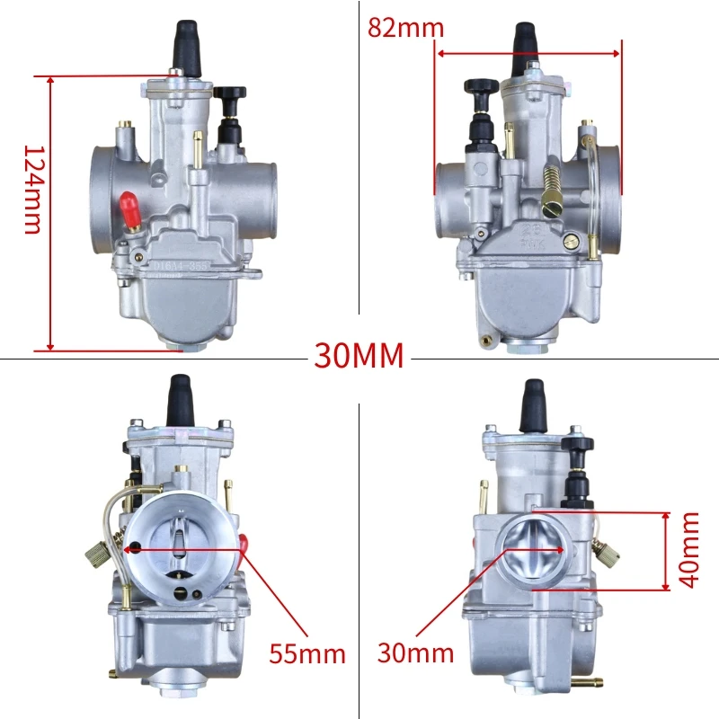 

Мотоциклетный карбюратор с бесплатной струей для Keihin KOSO PWK 24 26 28 30 32 34 мм 2T 4T ATV Quad Go Kart Dirt Bike Scooter 50-250cc