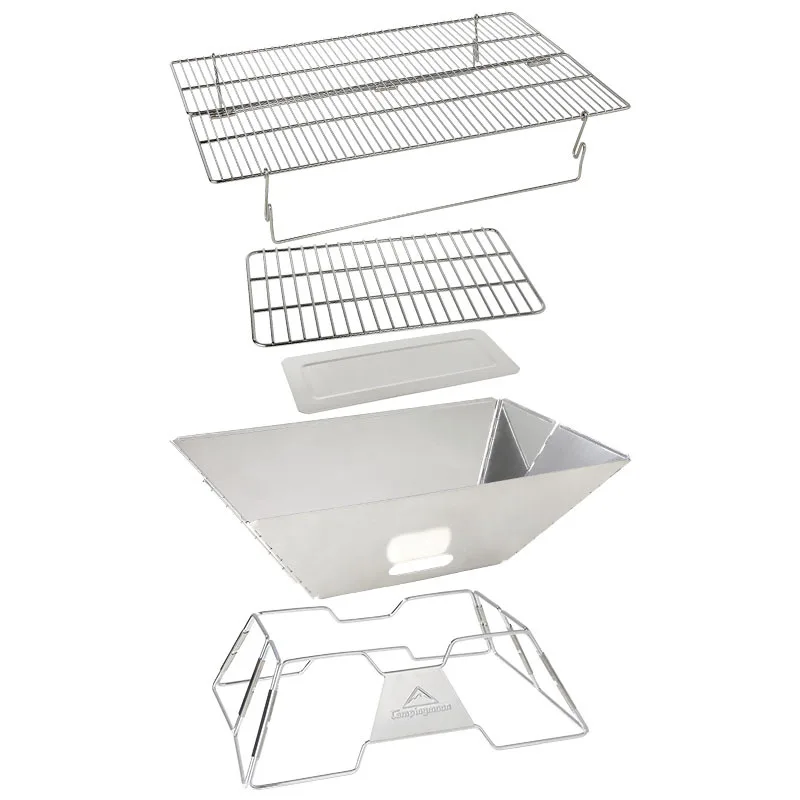 Открытый пикник барбекю гриль стойка Campingmoon MT-3 большая портативная угольная печь