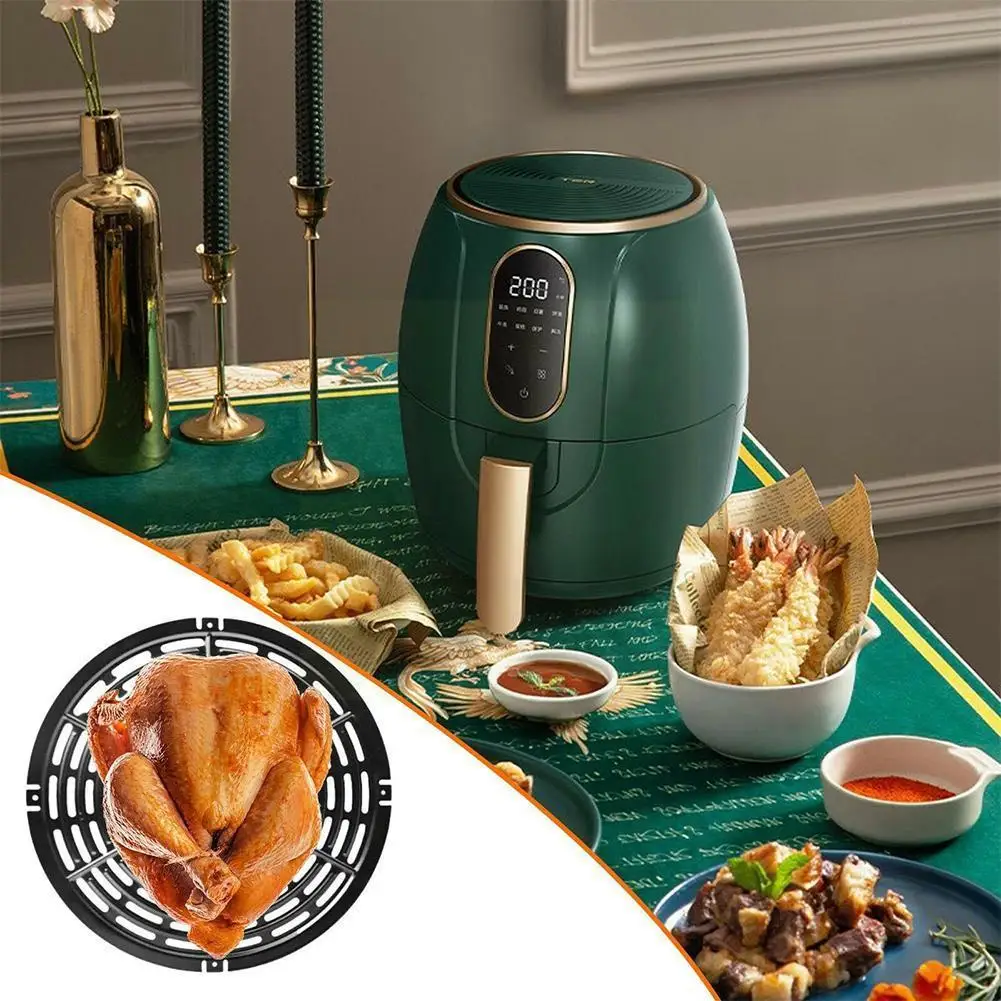 

Air Fryer Replacement Grill Cooking Pan Rack Mat Non-Stick Cooking Lectric Separator Divider Crisper Food Fryer Accessories P3T7