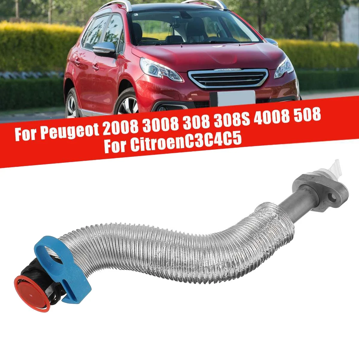 

037979 V861706980 Car Turbo Charger Oil Return Hose for Peugeot 308 308CC 3008 408 4008 508 5008 Citroen C3 C4 C5 DS5